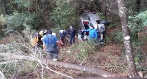 Al menos siete lesionados dejó choque en sector Torobayo de Valdivia: Un vehículo desbarrancó