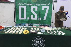 Incautan más de 4 kilos de cocaína que sería comercializada en Valdivia y detienen a seis personas