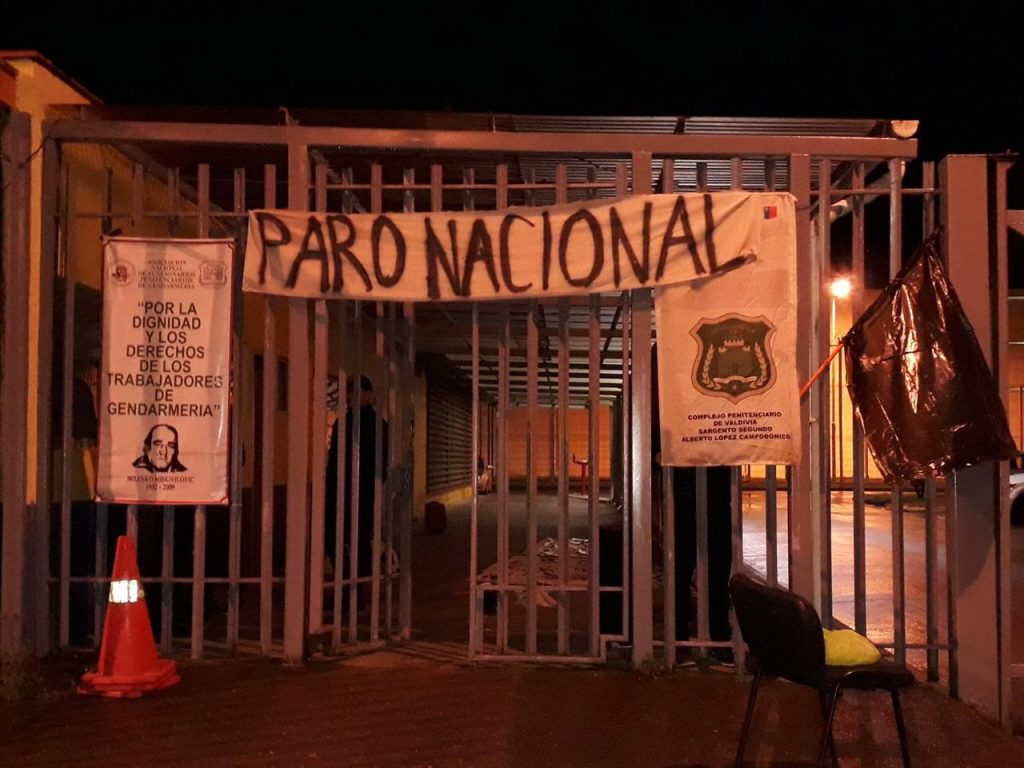 Los Ríos se suma a paro nacional de Gendarmería: Se suspendió traslado de internos