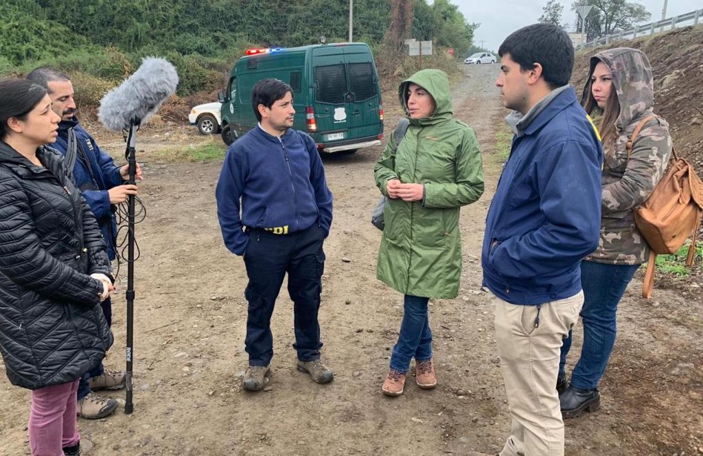 Realizan reconstitución de escena de brutal golpiza que sufrieron dos hombres en Los Lagos