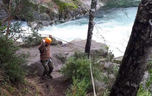 Despliegan operativo de búsqueda de un joven que cayó al río Liquiñe en Panguipulli