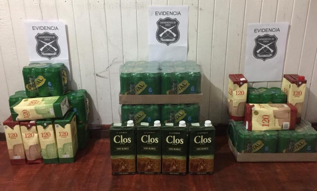 Carabineros desarticuló tres locales de venta clandestina de alcohol en Lago Ranco