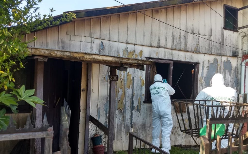 Hombre falleció en incendio de una vivienda en el sector Corvi de Valdivia