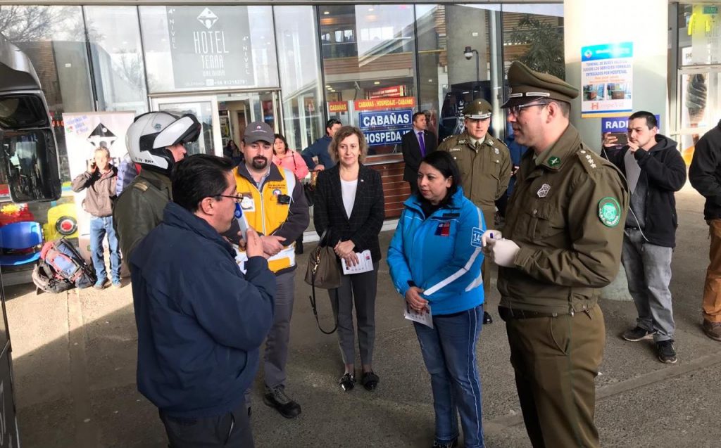 Sorprenden a conductor de bus bajo influencia de cocaína en medio de fiscalización en Valdivia