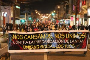 En Valdivia convocan a protesta general bajo el lema “Chile se cansó”