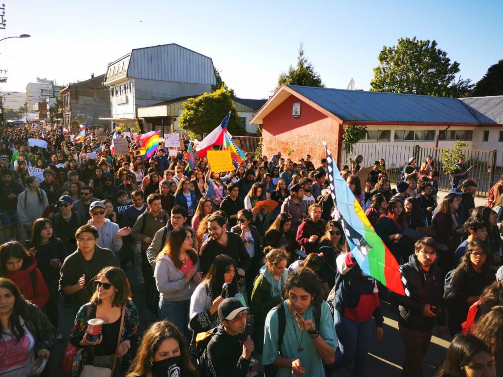 Nueva marcha por los derechos sociales se realizó en el centro de Valdivia