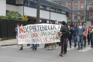 Estudiantes de universidades privadas de Valdivia marcharon por la eliminación del CAE