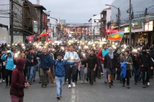 Protestas en Valdivia a un año del homicidio de Camilo Catrillanca