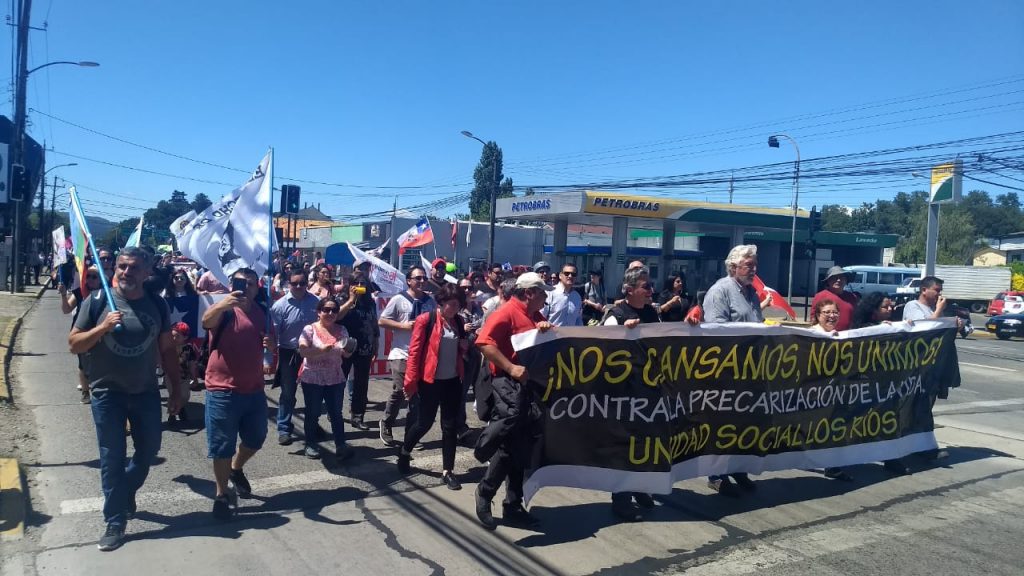 Miles de personas marcharon en Valdivia durante jornada de huelga general