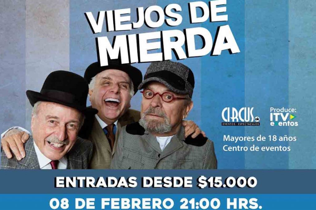 "Viejos de Mierda": Destacados humoristas presentarán comedia teatral en Valdivia