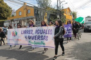 Con marcha y evento artístico mujeres de Valdivia se unieron a la huelga feminista