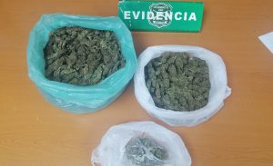 Detienen a 7 personas que se trasladaban en un vehículo con un kilo de marihuana en Valdivia