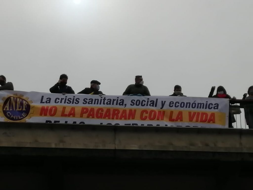 Valdivia: Dirigentes sociales protestaron en un Día del Trabajador marcado por la crisis sanitaria