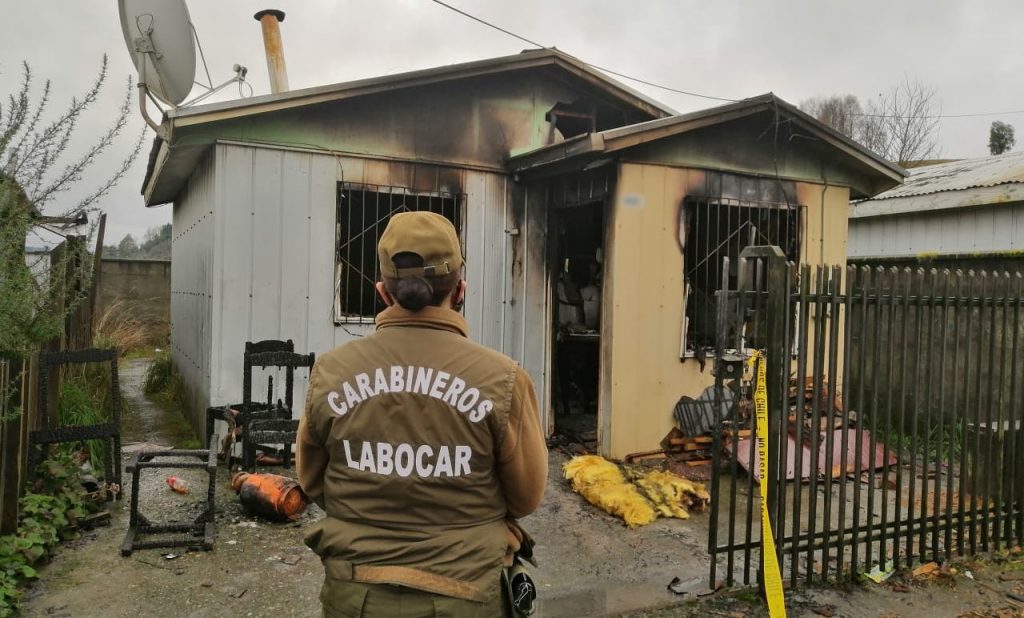 Prisión preventiva para hombre acusado de incendiar la casa de su expareja en Lanco