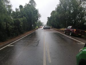 Mujer murió tras el volcamiento del vehículo en el que se trasladaba por la ruta Mariquina-Mehuín