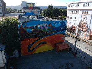 En Valdivia entregaron mural sobre terremoto de 1960: Está pintado en la zona centro de la ciudad