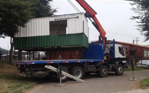 Reinstalaron container policial en sector Guacamayo de Valdivia