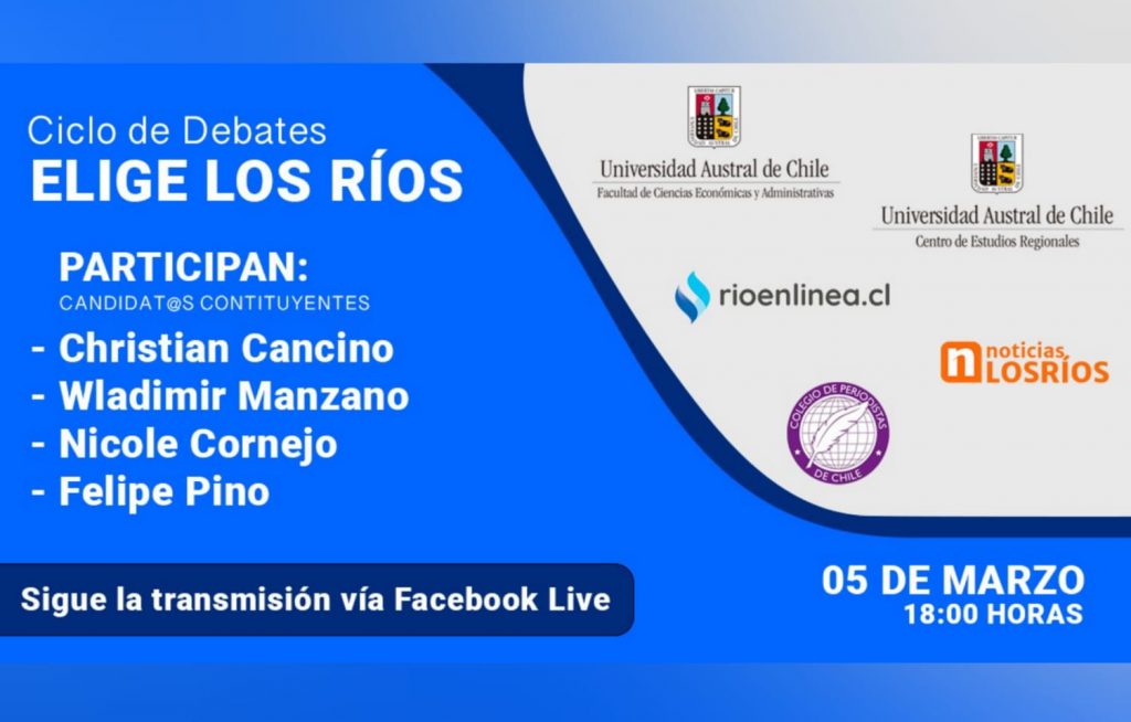 Hoy comienza Elige Los Ríos, ciclo de debates de cara a la elección constituyente de abril