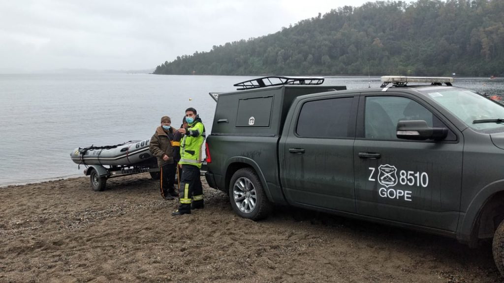 Realizan búsqueda de hombre desaparecido en las aguas del lago Panguipulli