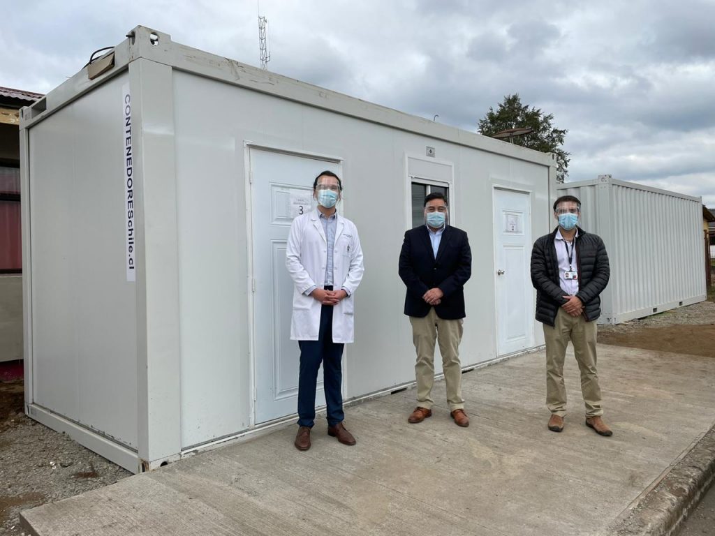 Donan dos containers para apoyar atenciones de pacientes respiratorios en Paillaco