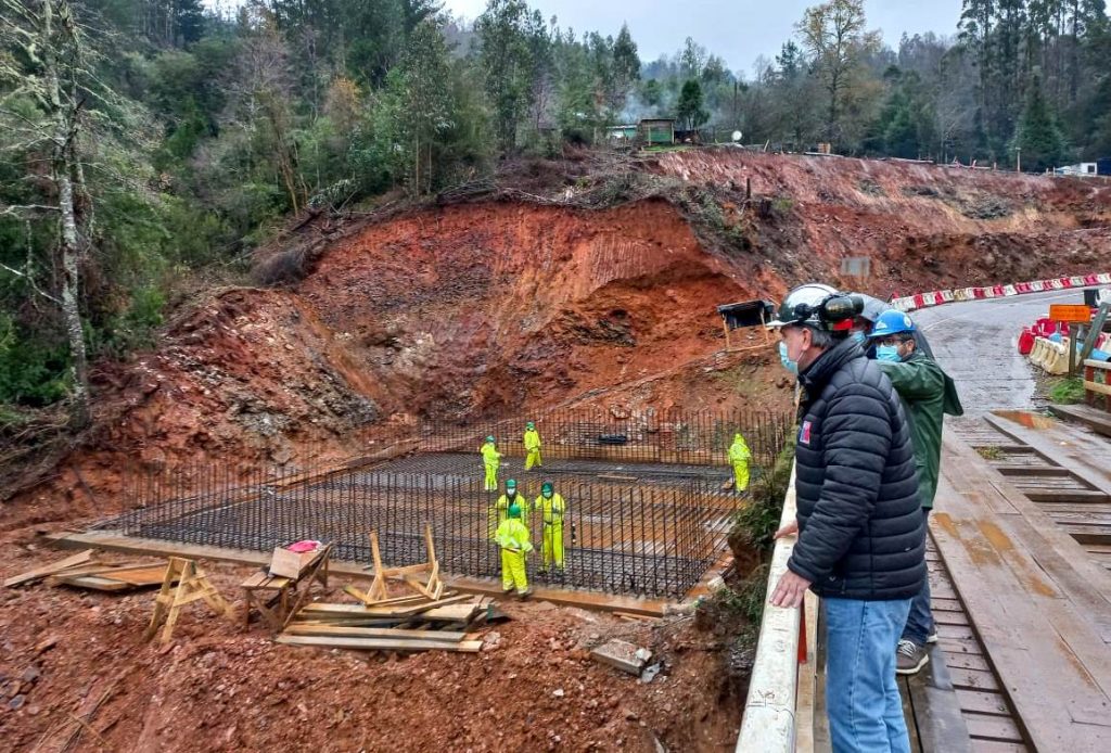 Mejoramiento ruta Valdivia - Corral: Obras de reposición de puente Futa presentan 20% de avance