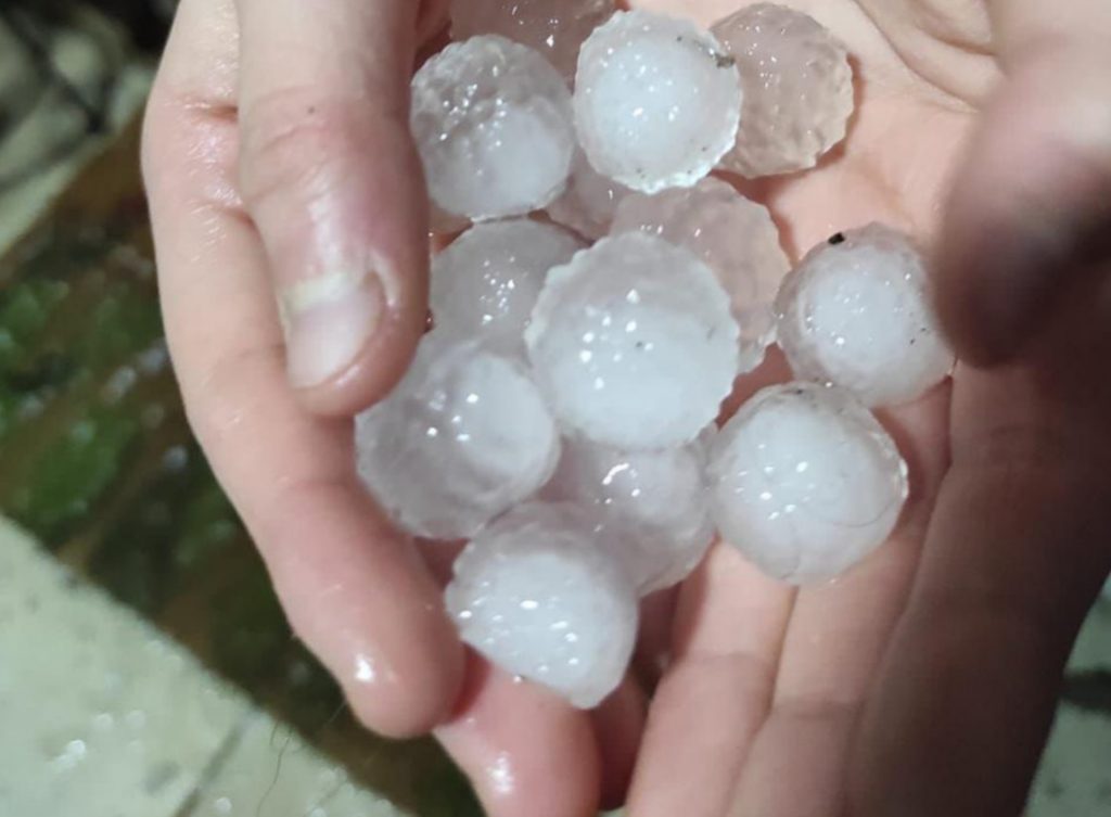 Los registros que dejó intensa granizada en Valdivia