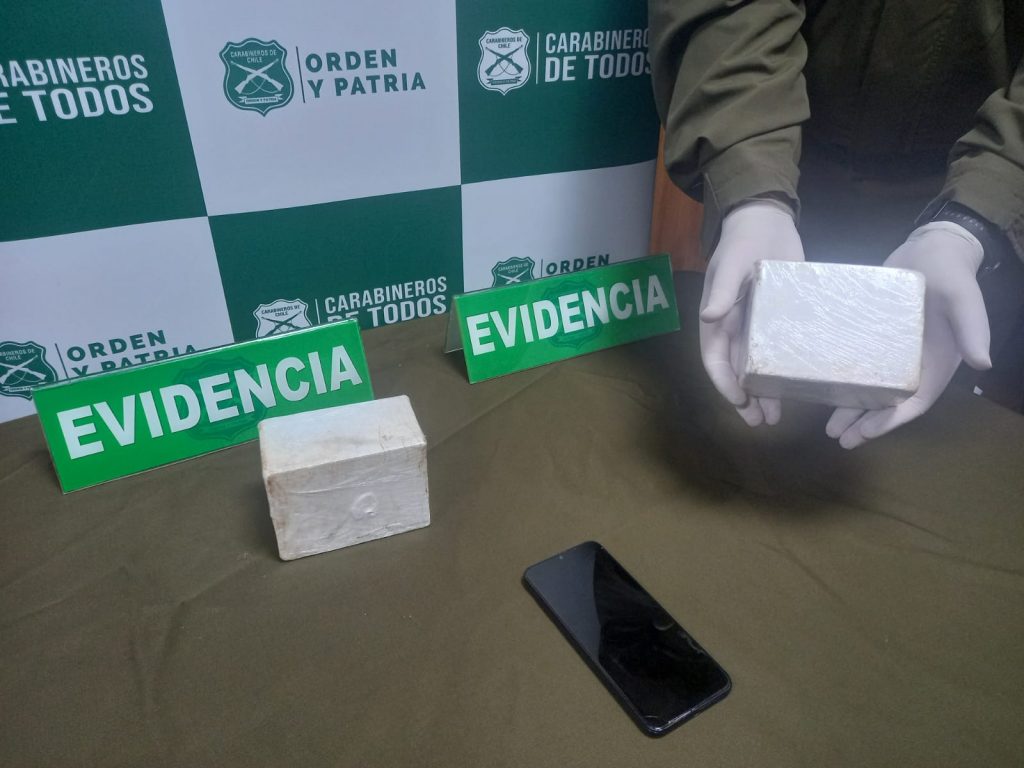 Más de 38 millones de pesos en cocaína fueron incautados en control carretero en Lanco