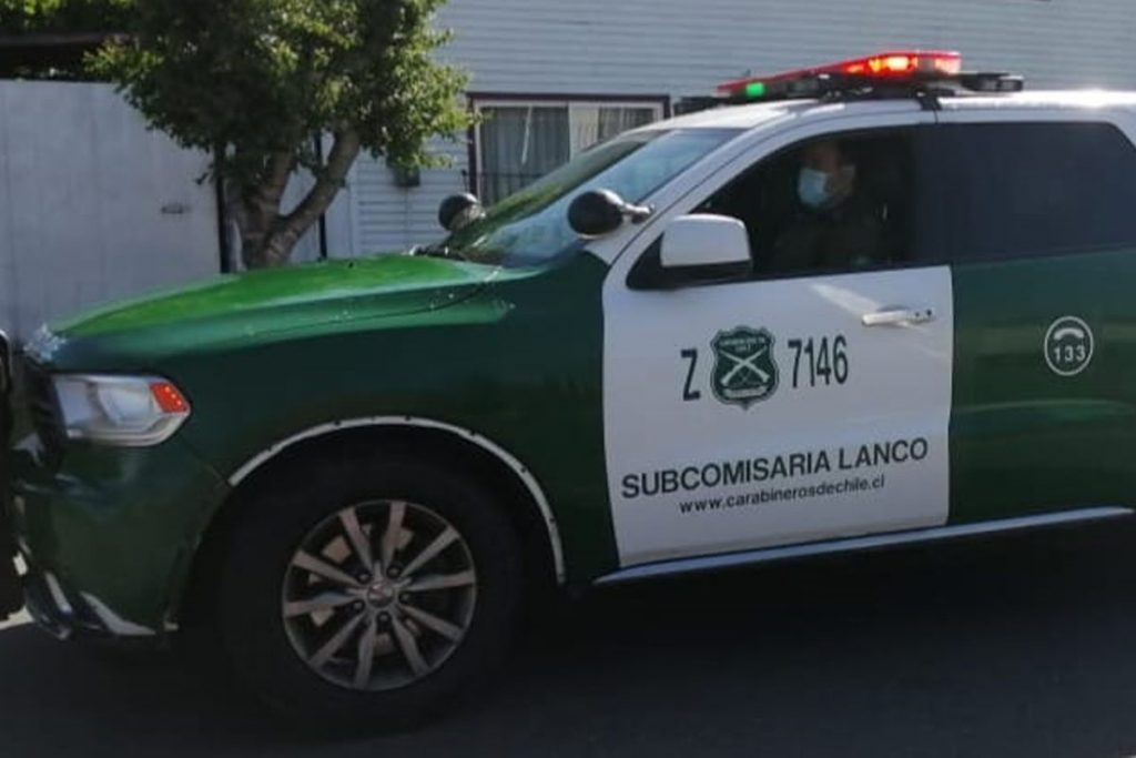 Lanco: Detienen a hombre que golpeó a su pareja y amenazó de muerte a carabineros